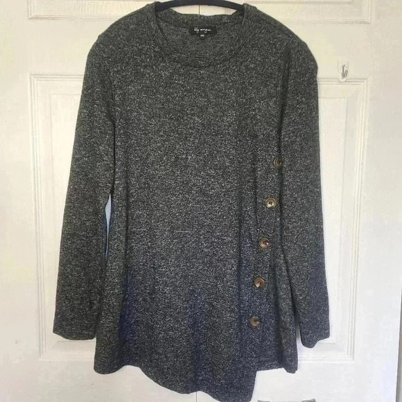 Lily Morgan Tops - Lily Morgan Tunic with Button Detail Down Front - Size M